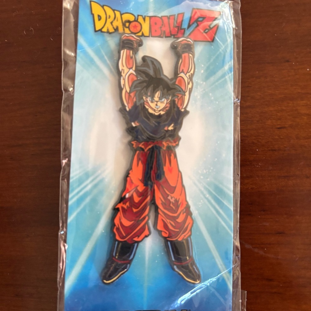 NEW Dragon Ball Z Goku Spirit Bomb Enamel Pin - Retro DBZ Collectible NIP Figpin